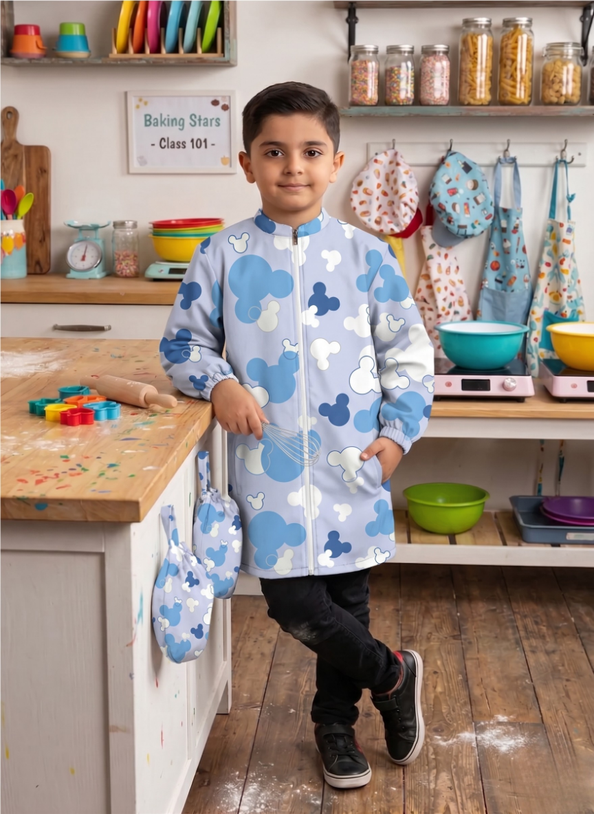 Blue Mickey Apron Coat