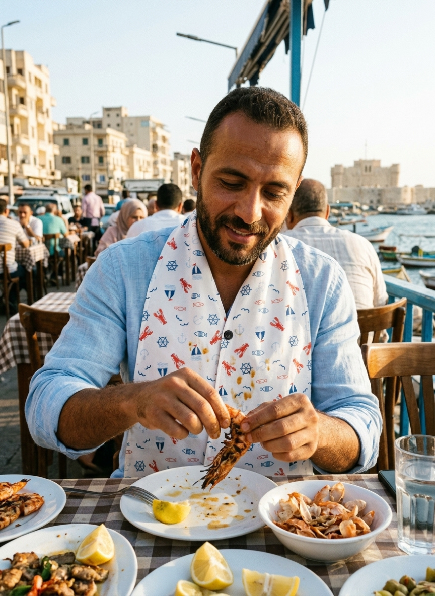 سكارف مقاوم للماء بنقشة الساحل