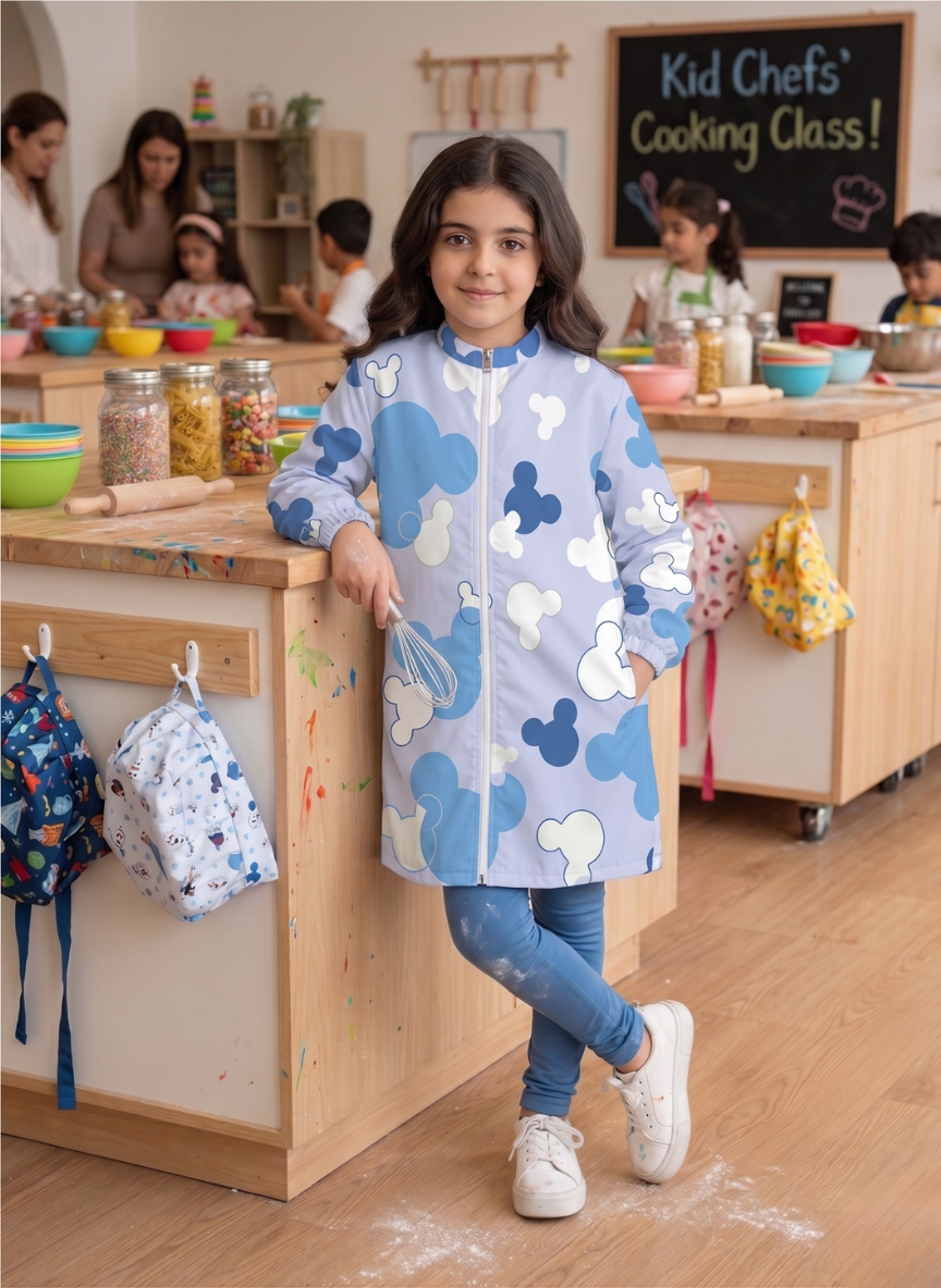 Blue Mickey Apron Coat