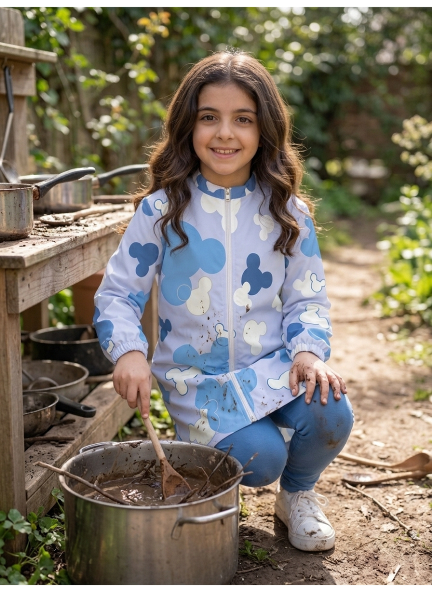 Blue Mickey Apron Coat