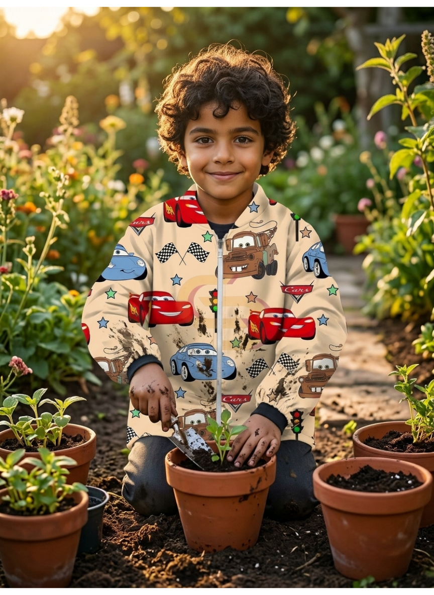 مريلة "Cars" بالطو الحماية للأطفال