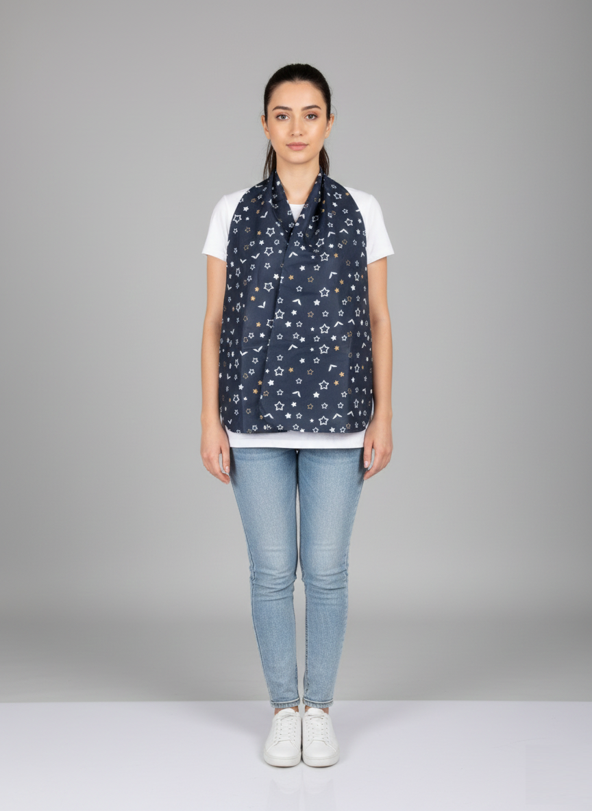 Star-Patterned Waterproof Dining Scarf