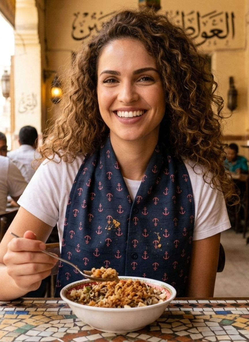 Pink Anchor Dining Scarf