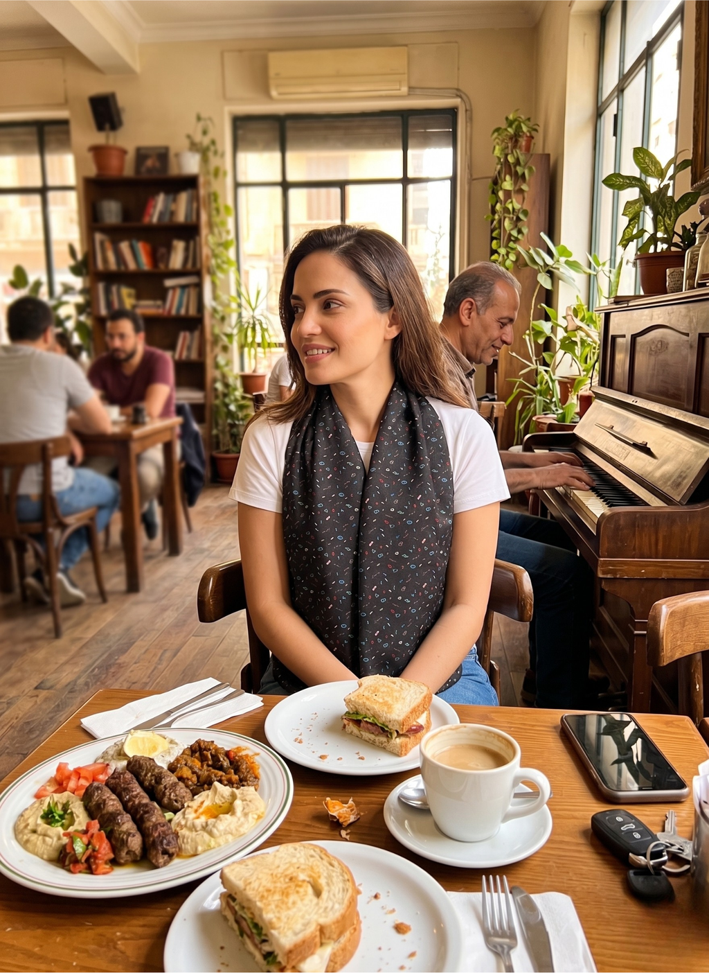 سكارف مقاوم للماء بنقشة  المزيكا