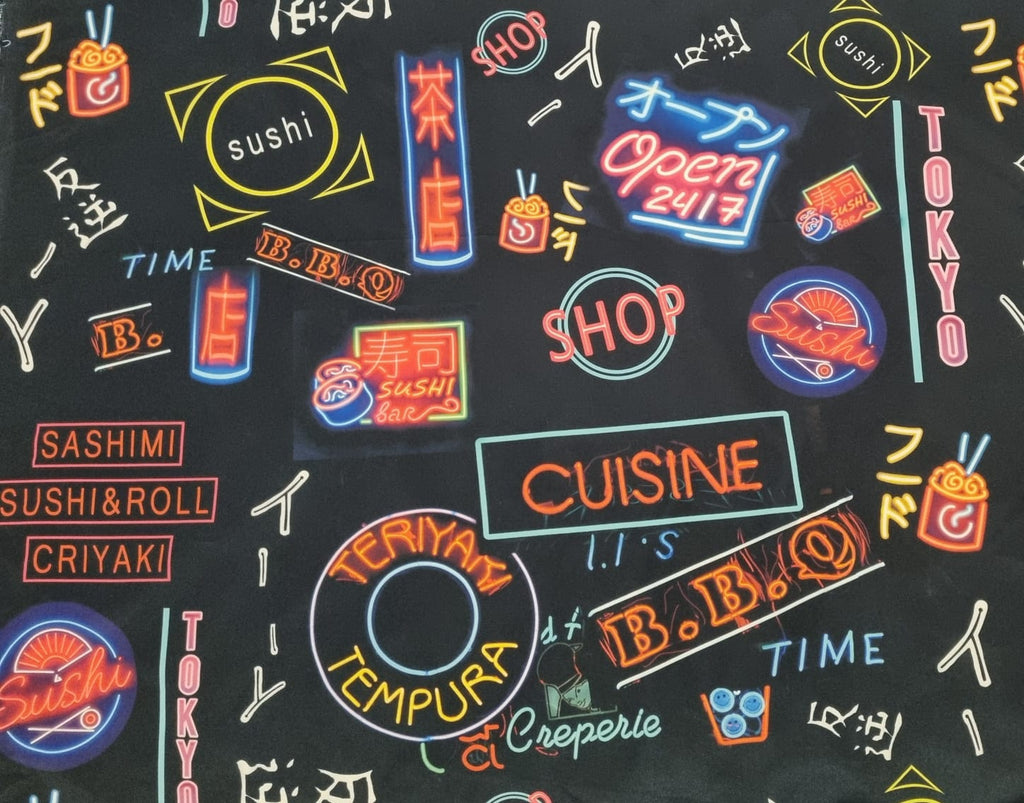 The 'Neon Sushi'  Cross-Back Apron